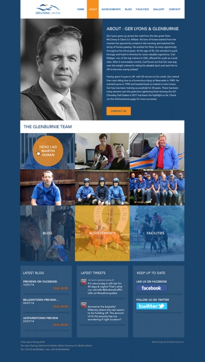 ger lyons racehorse trainer web design 3